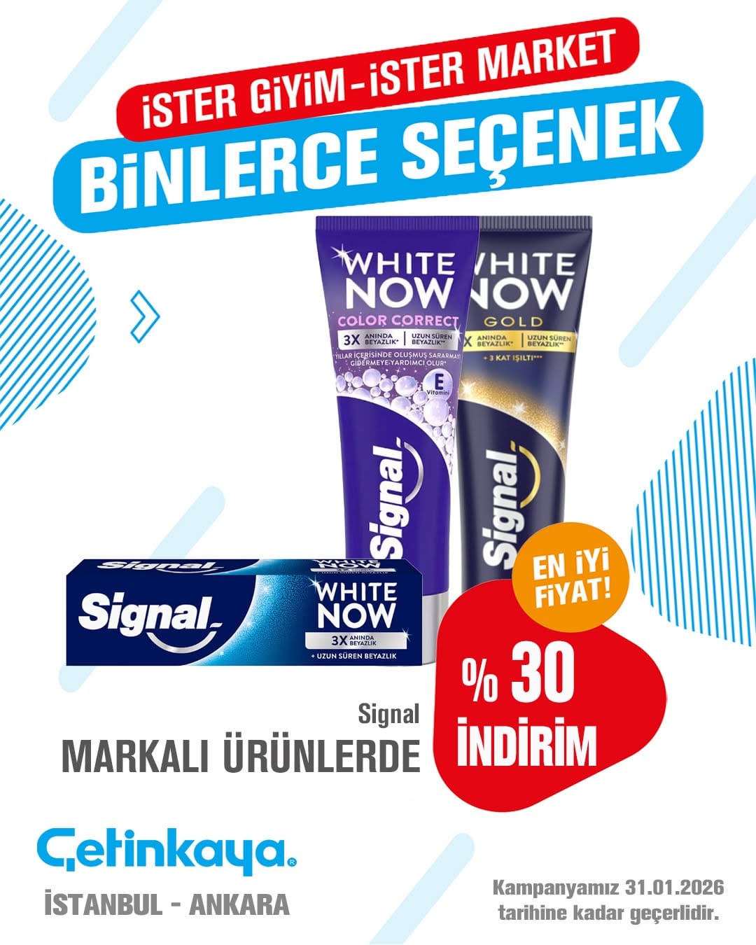 Post 8 by Çetinkaya Marketler on Instagram (image)