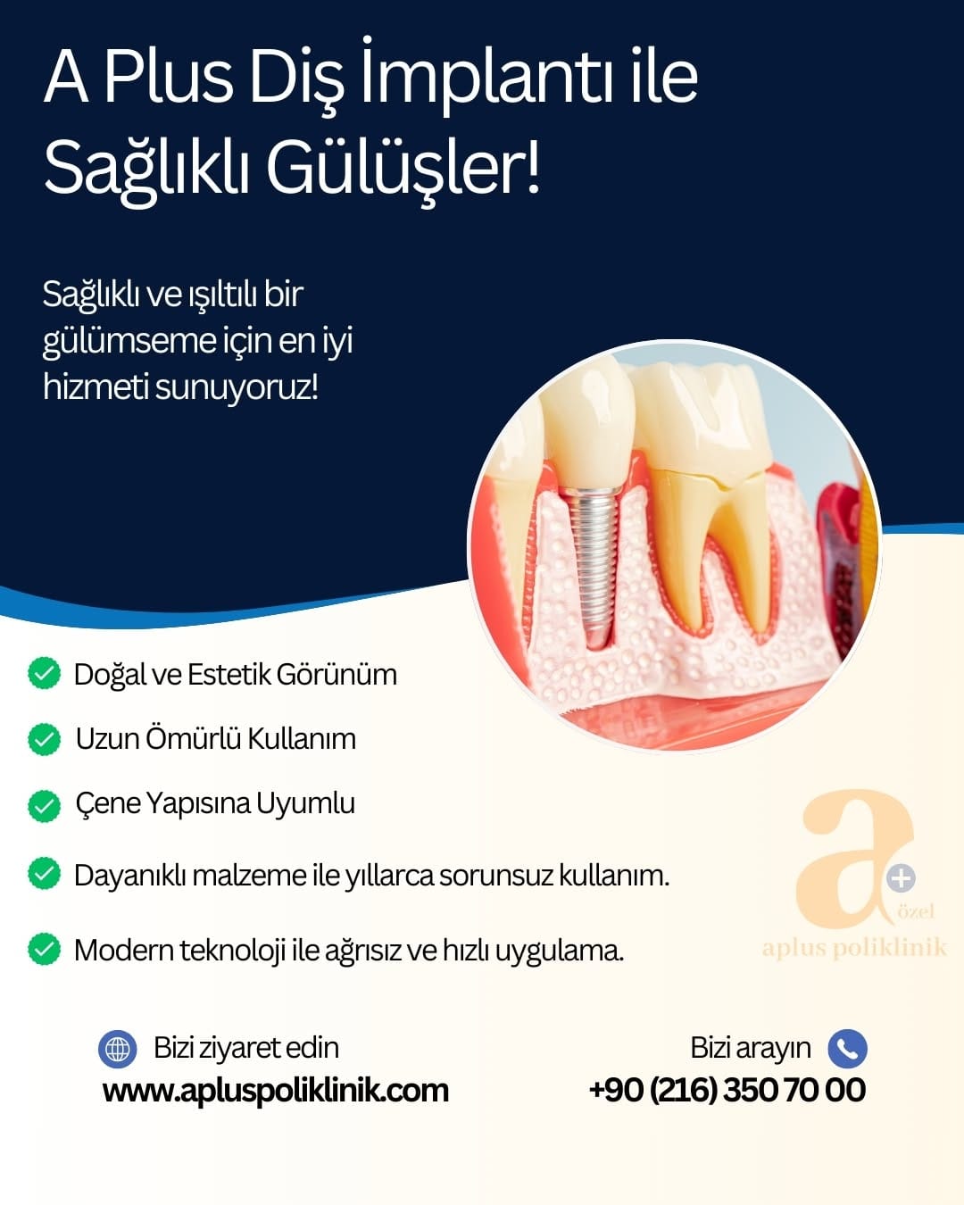 Post 5 by Aplus poliklinik. Saç/lazer/Diş/Medikal estetik on Instagram (image)