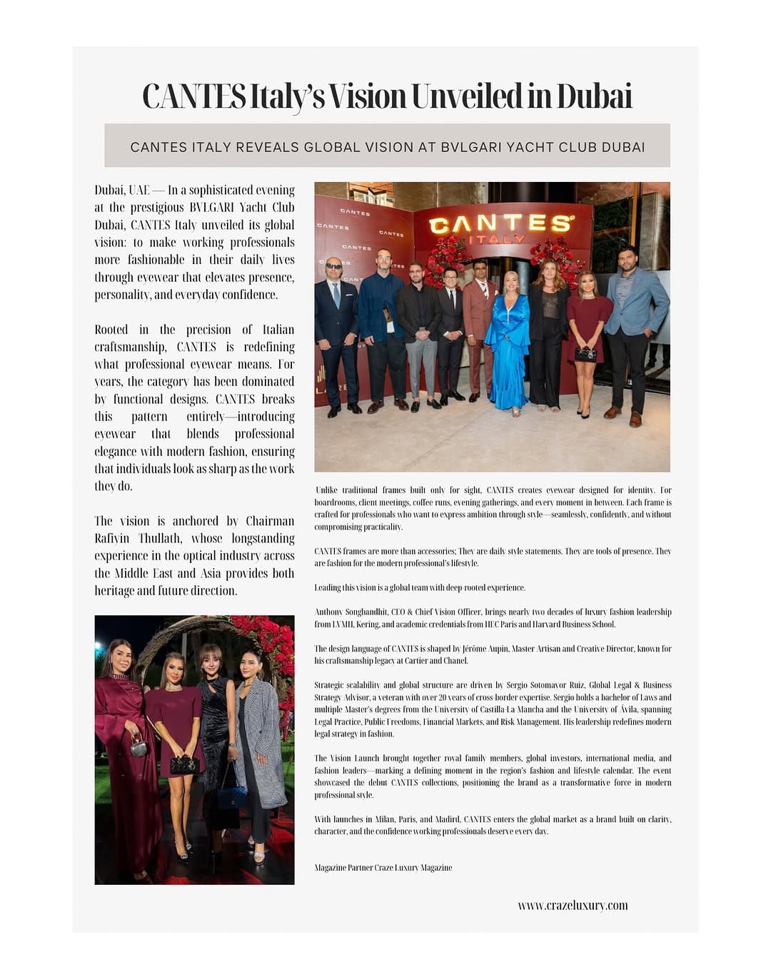 Post 4 by CRAZE Luxury Magazine on Instagram (carousel)