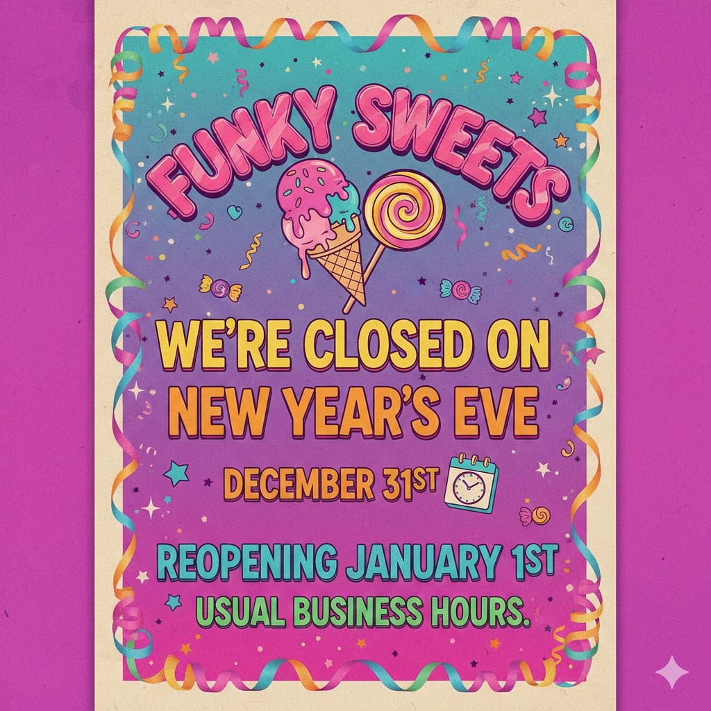 Post 3 by Funky Sweets on Instagram (image)
