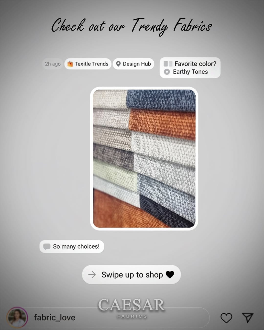 Post 10 by Caesar Fabrics on Instagram (carousel)