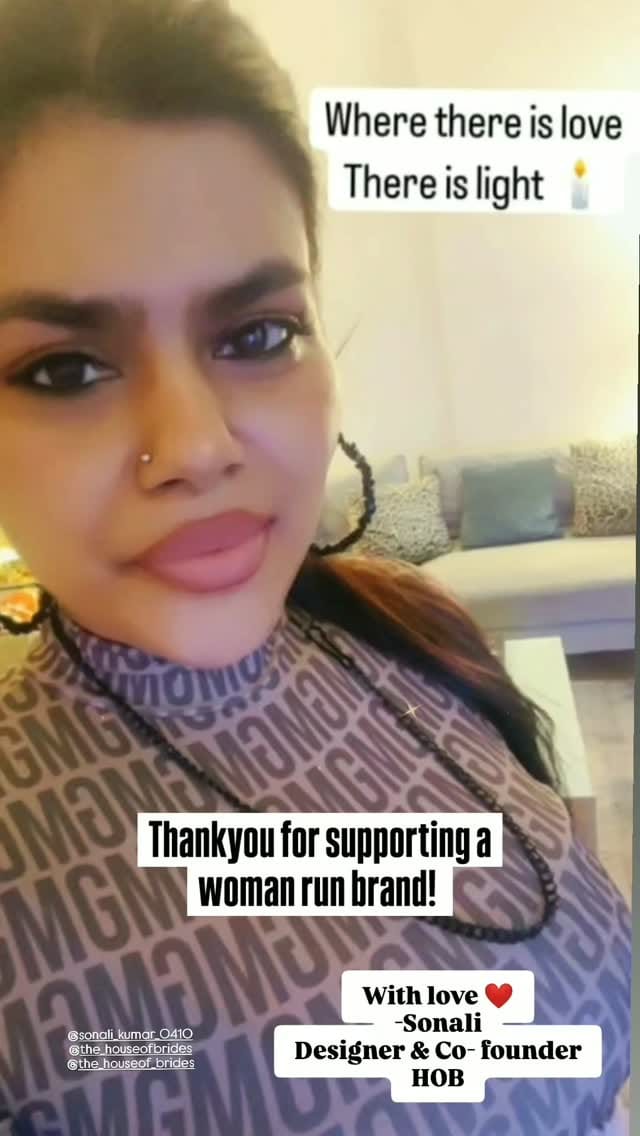 Post 1 by The House of Brides by Designer Sonali Kumar on Instagram (video)