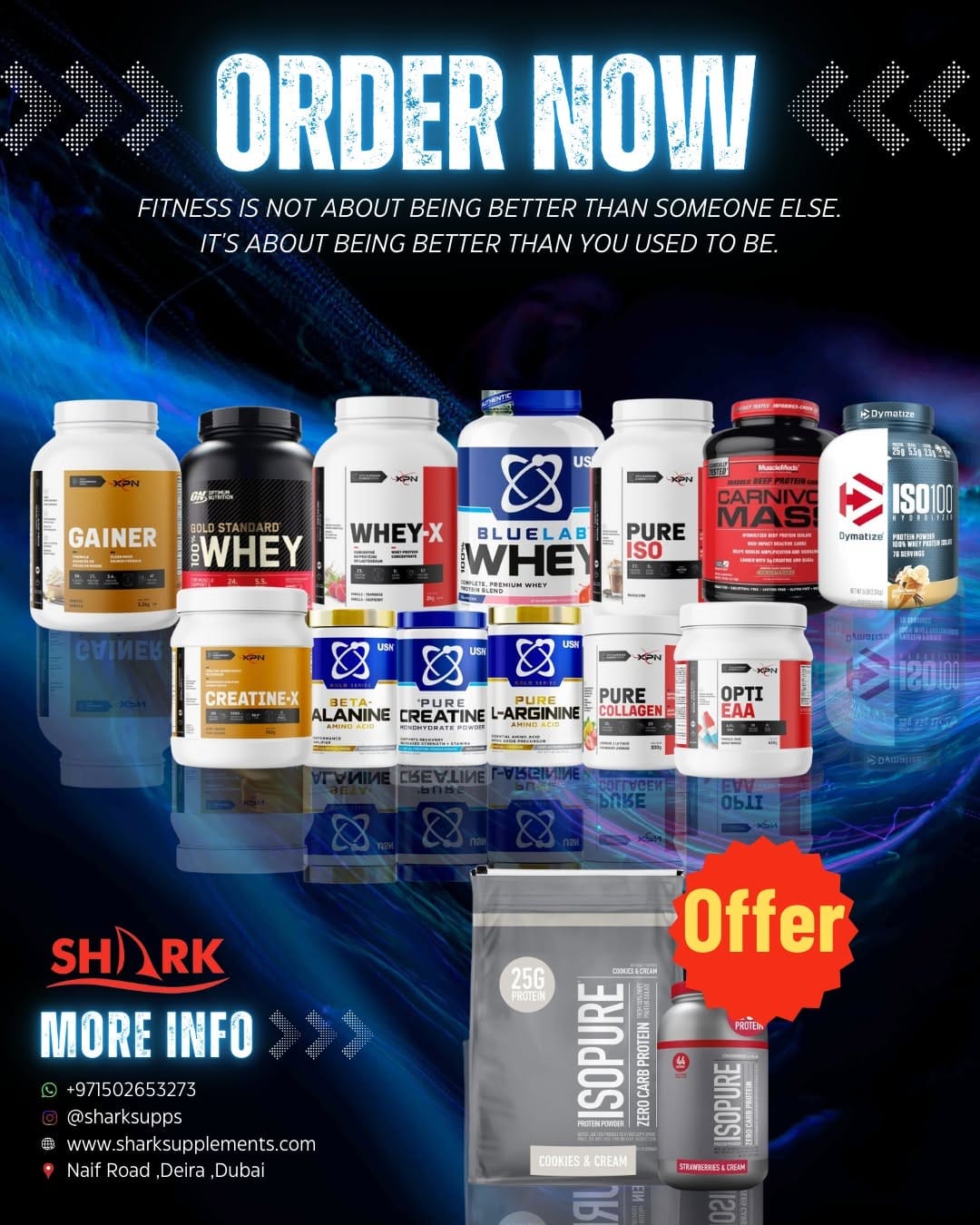 Post 4 by Shark Supplements on Instagram (image)