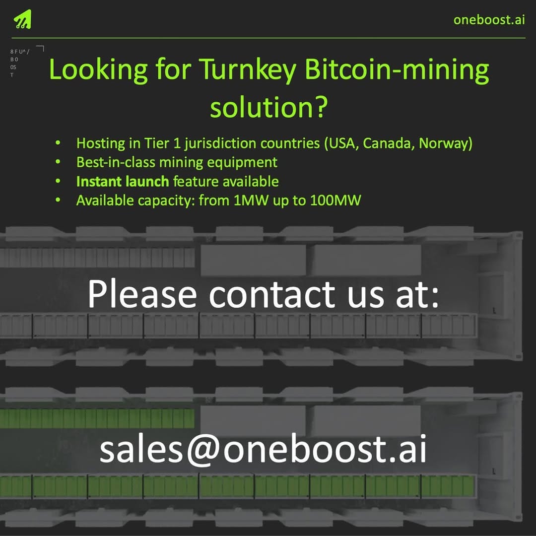 Post 9 by Full-service global Bitcoin-mining company on Instagram (image)