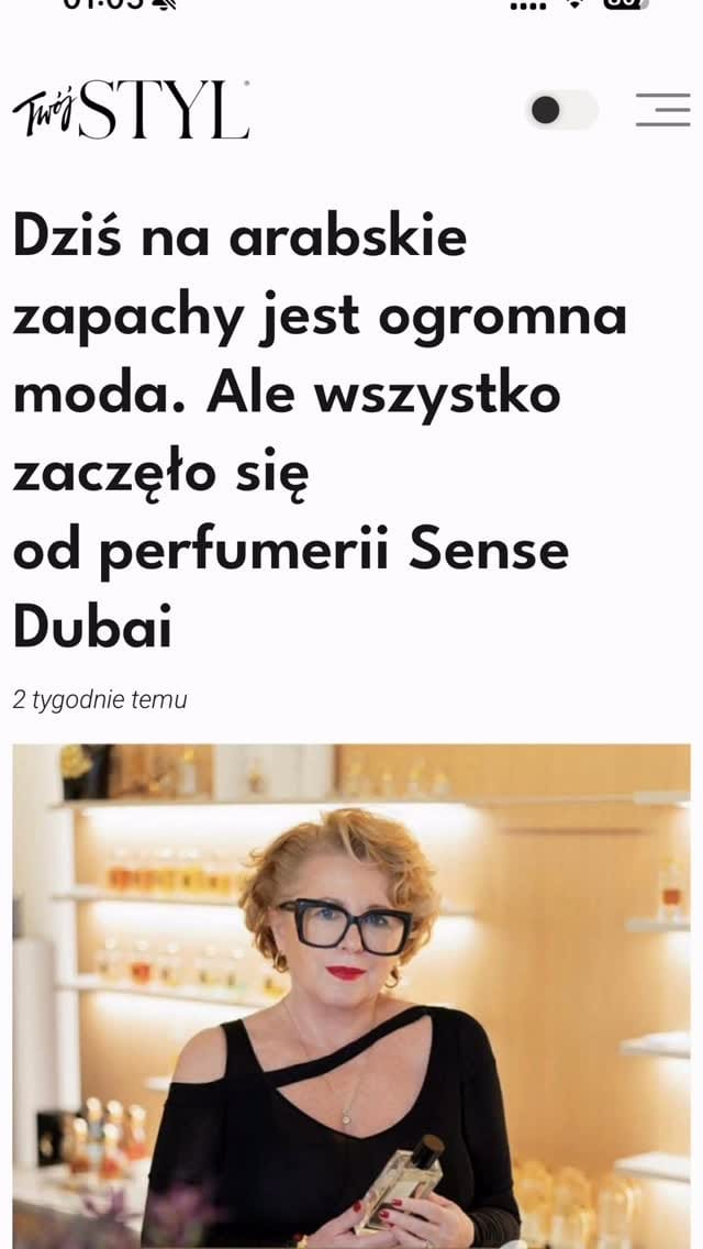 Post 8 by Sense Dubai by Nina Kowalewska-Motlik. Perfumeria niszowa. on Instagram (video)