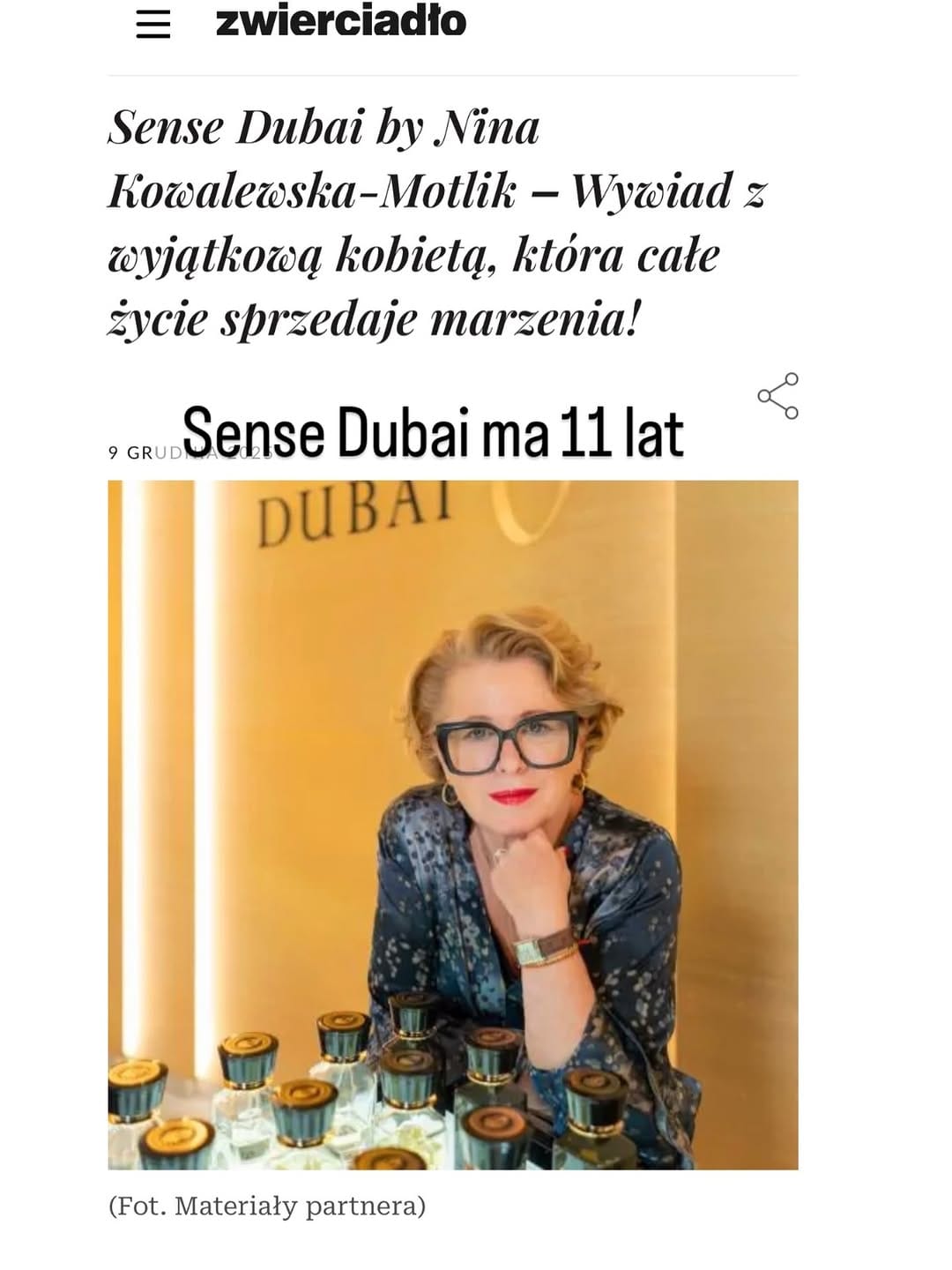 Post 10 by Sense Dubai by Nina Kowalewska-Motlik. Perfumeria niszowa. on Instagram (image)