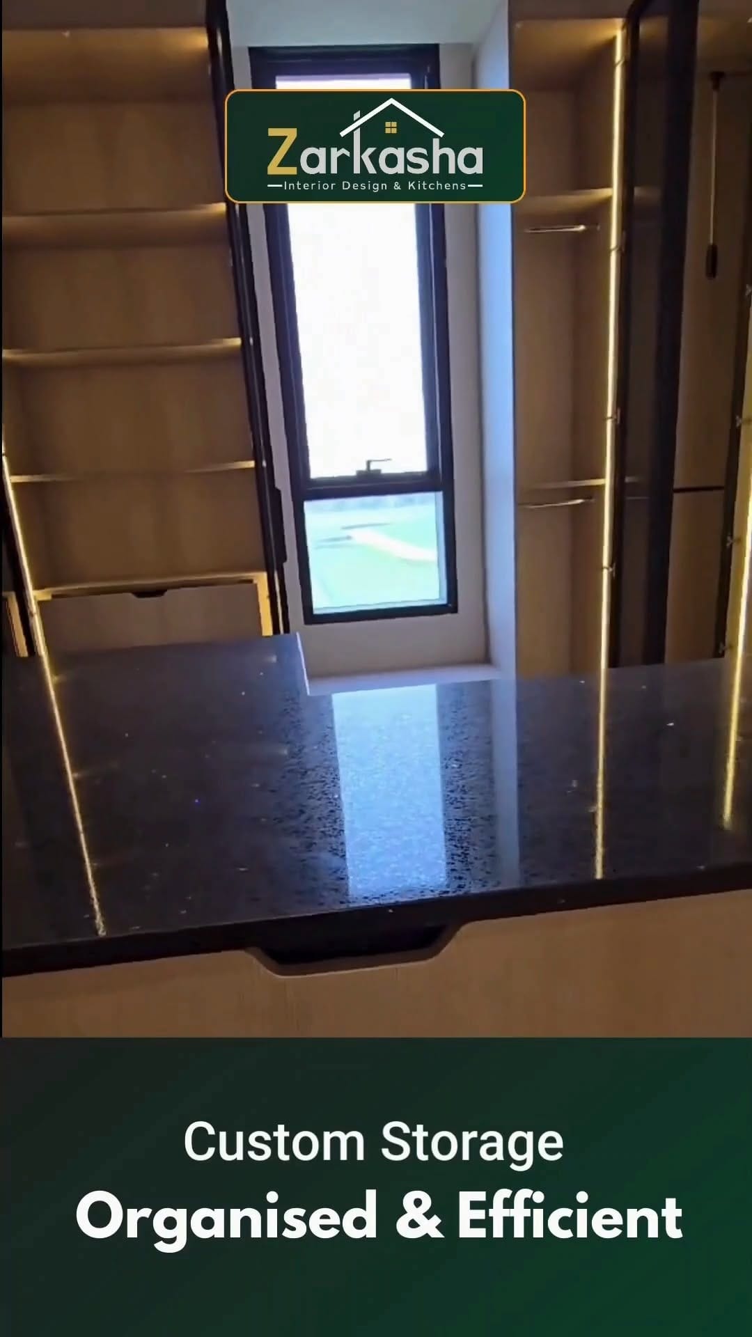 Post 9 by Zarkasha Interior Design, Kitchens and Wardrobes on Instagram (video)