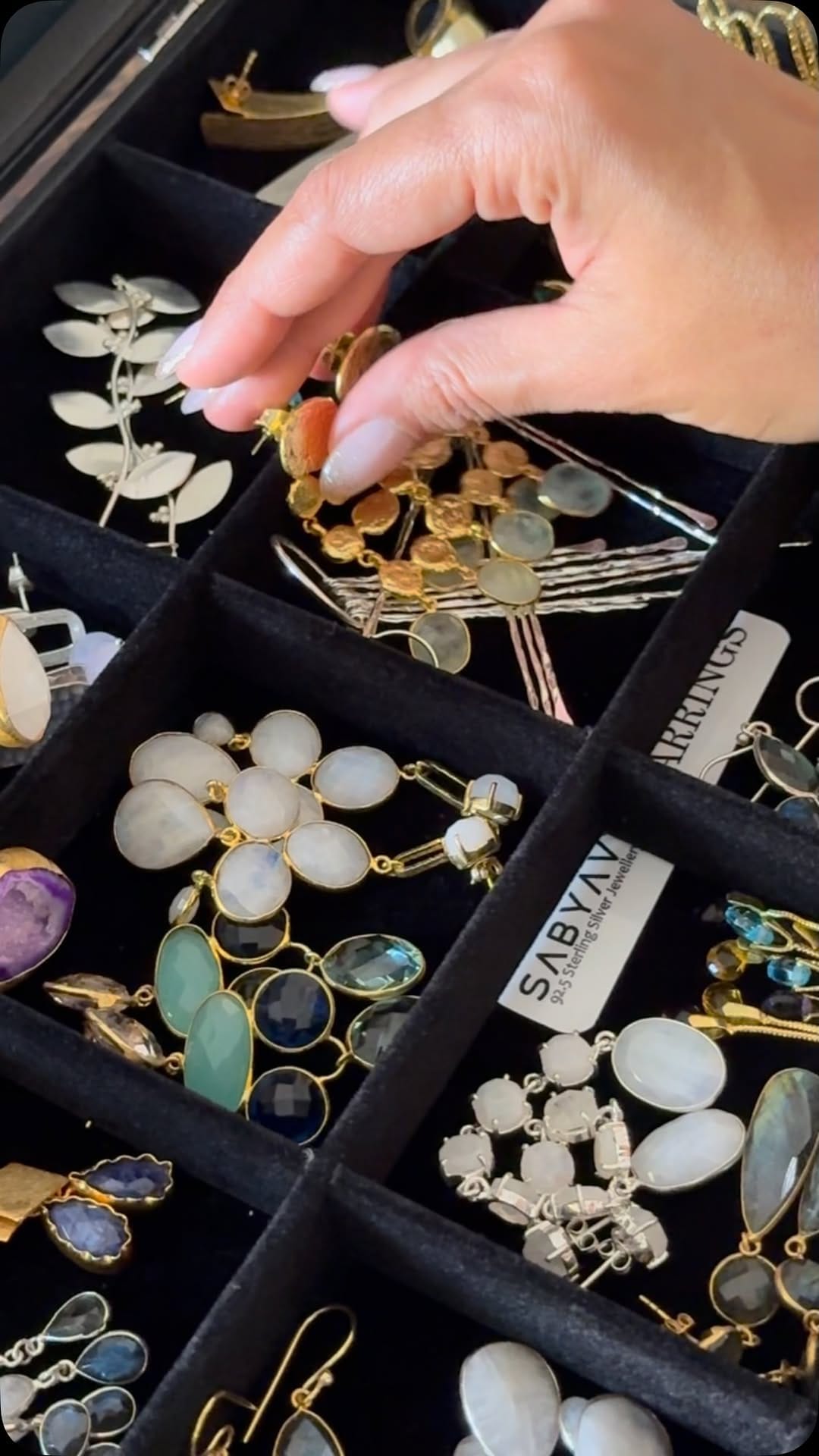 Post 9 by Sabyavi Fashion, Gold Plated and Sterling Silver Jewelry on Instagram (video)