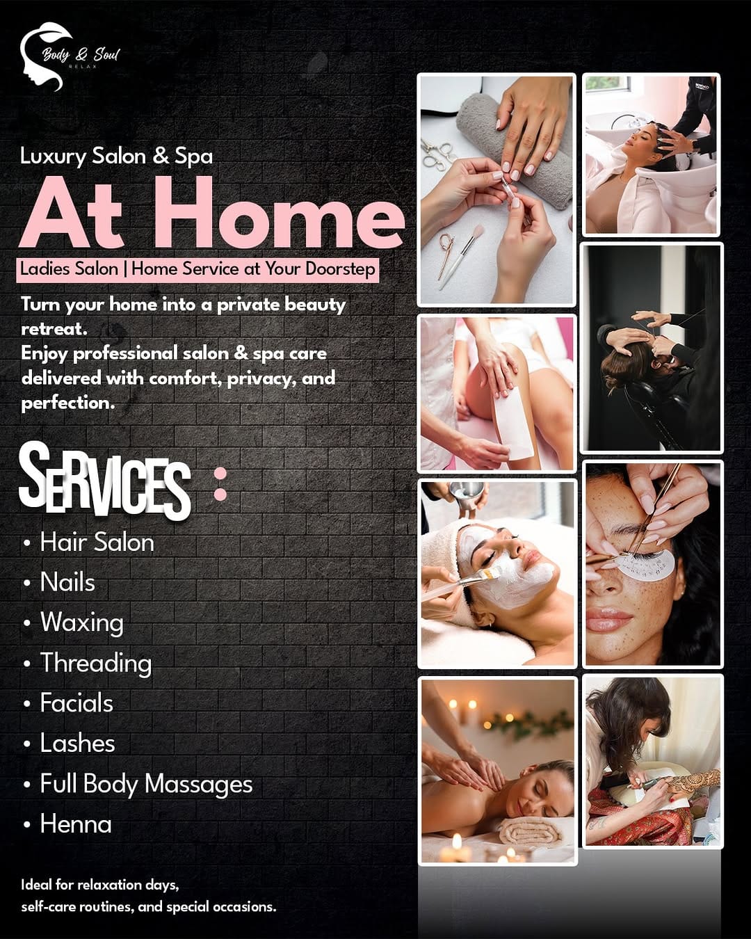 Post 1 by Body N Soul - Home Salon and Spa on Instagram (image)