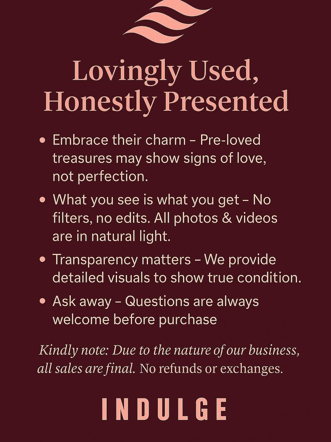 Post 8 by Indulge -Personal Shopper on Instagram (image)