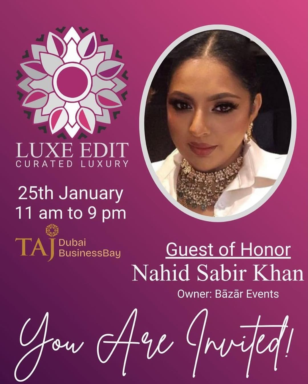 Post 1 by Nahid Sabir Khan on Instagram (image)