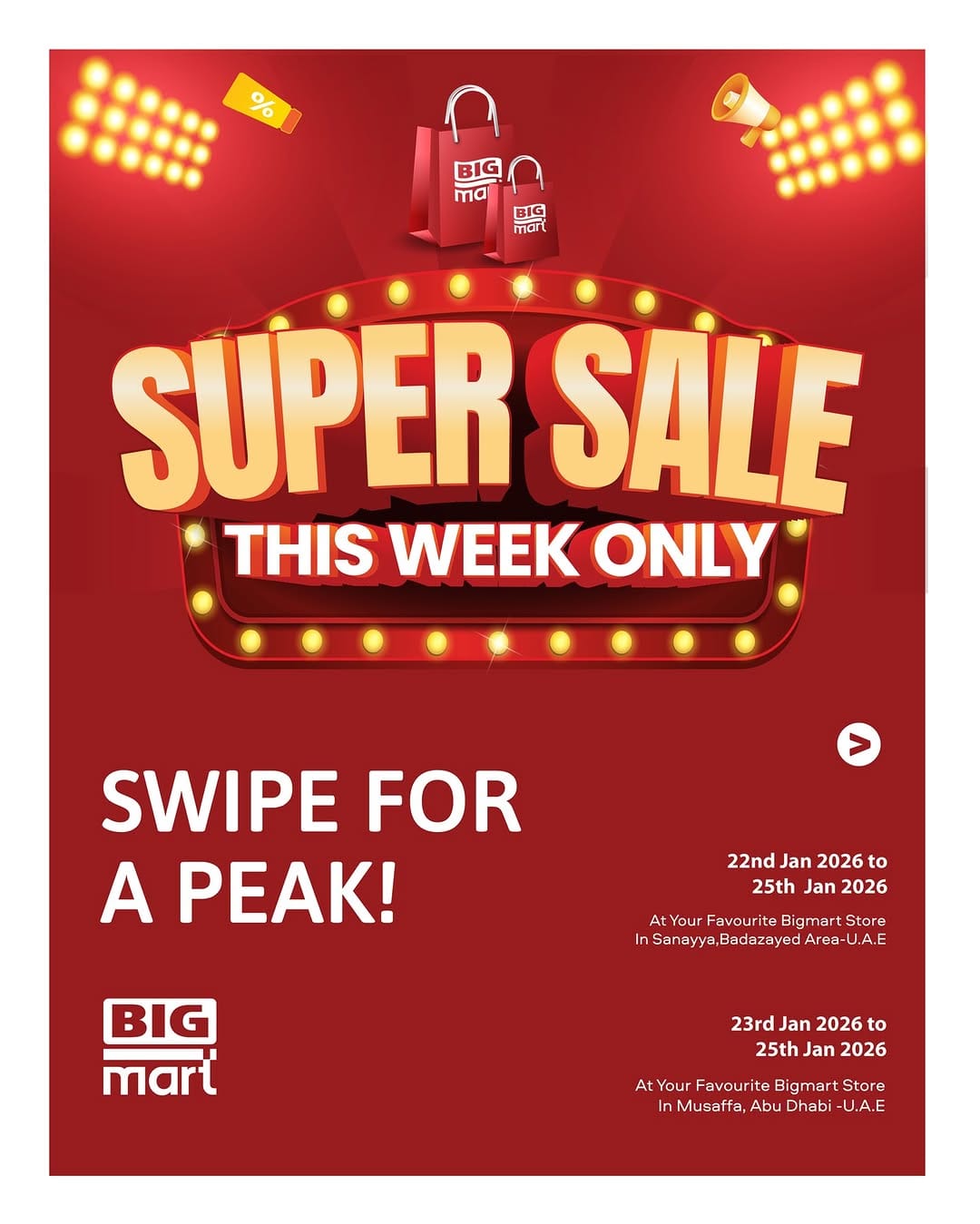 Post 6 by Bigmart Supermarket on Instagram (carousel)