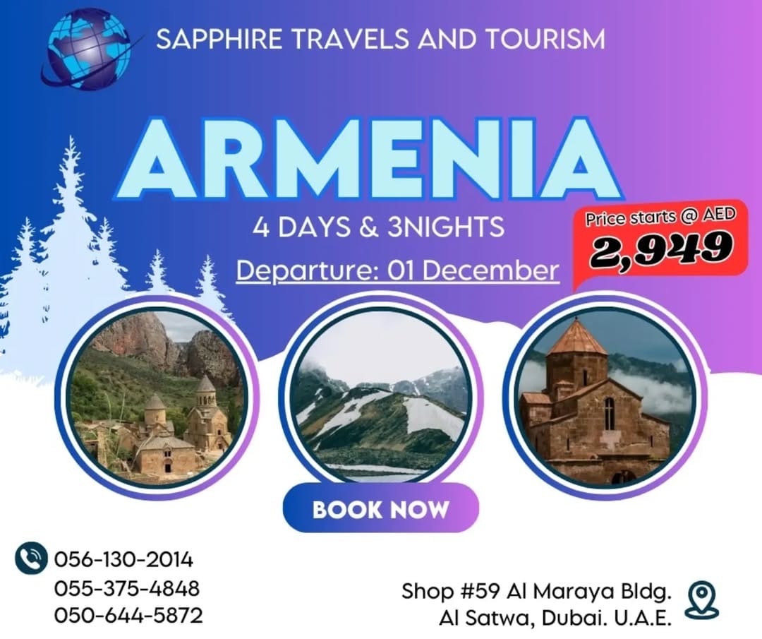 Post 1 by Sapphire Travels and Tourism Dubai on Instagram (carousel)