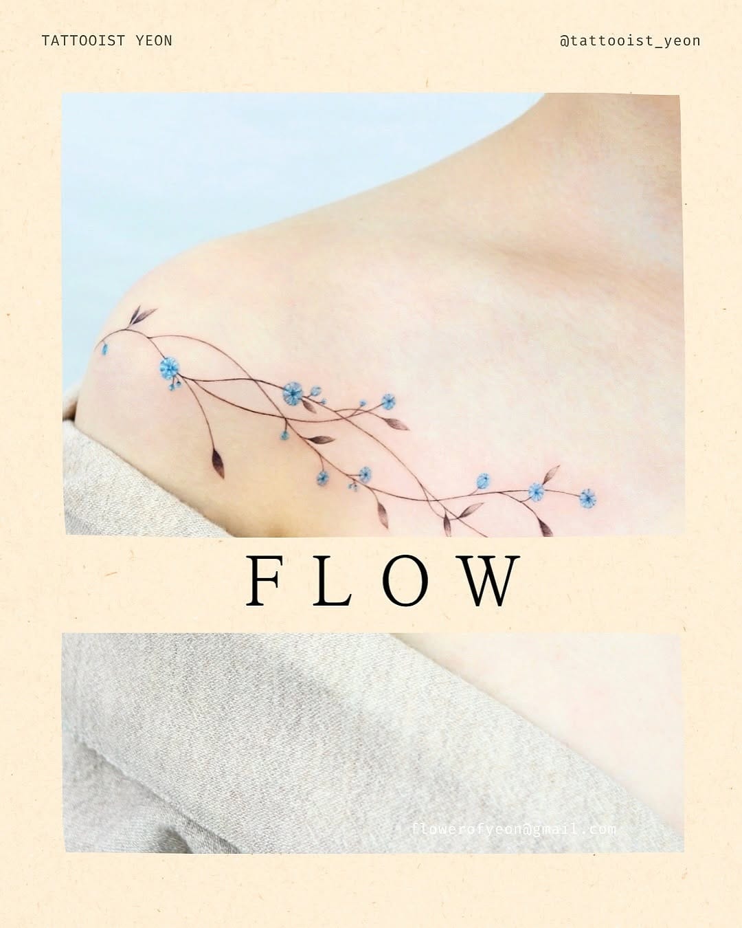 Post 9 by Flowertattoo : Tattooist_YEON 꽃타투 _타투이스트연 on Instagram (carousel)