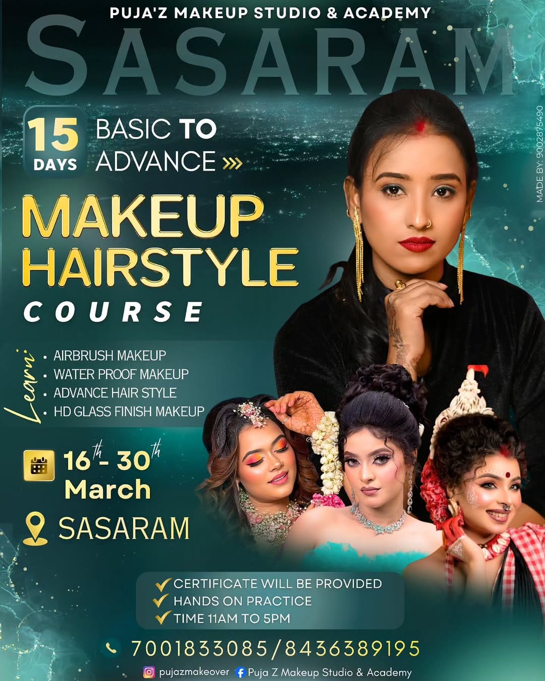 Post 4 by Puja Das Best Makeup Artist In India on Instagram (image)