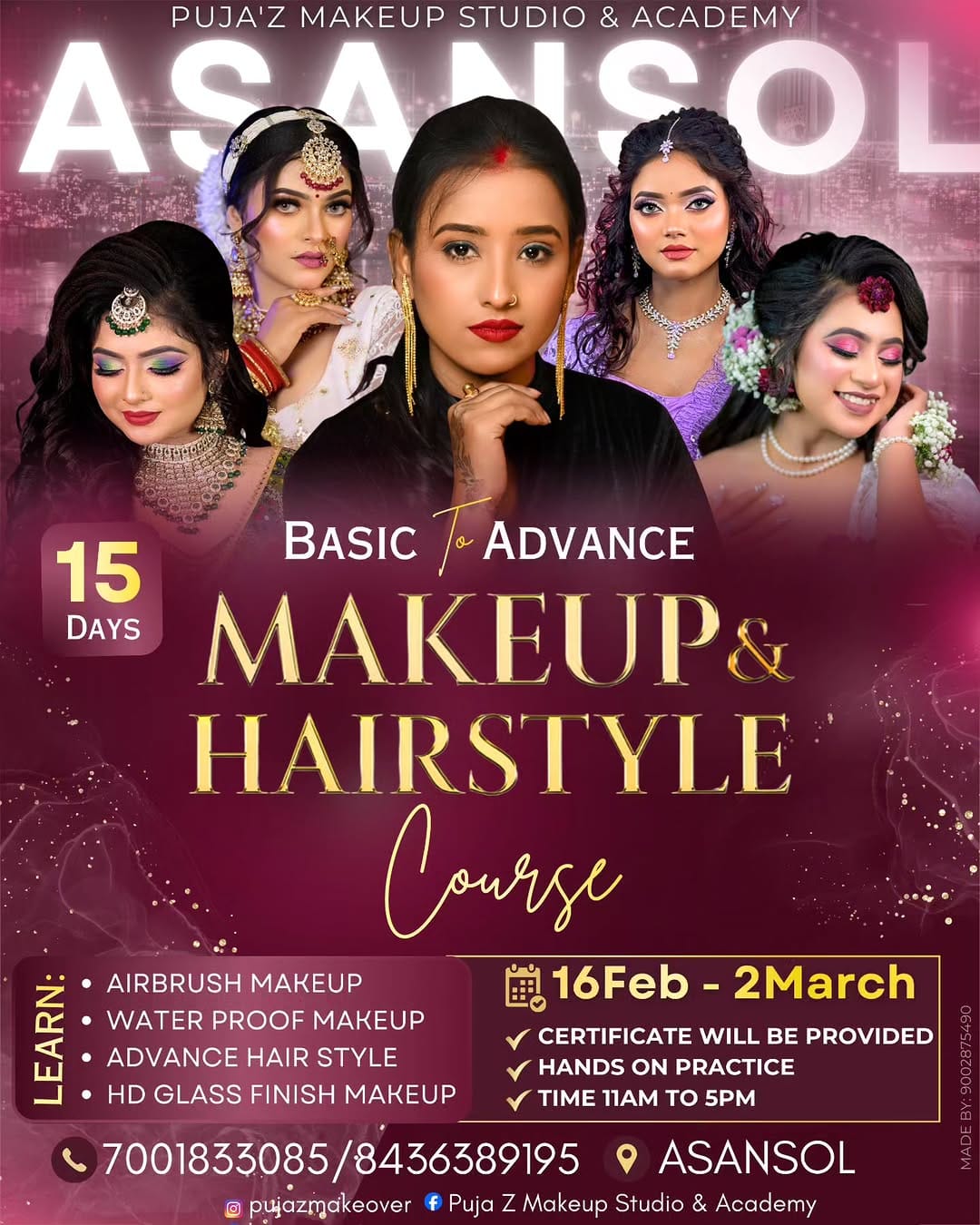 Post 9 by Puja Das Best Makeup Artist In India on Instagram (image)