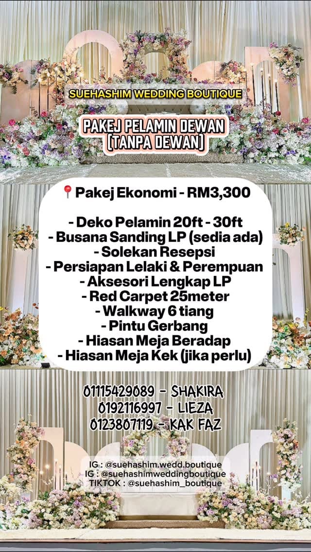 Post 9 by SueHashim Wedding Boutique on Instagram (video)