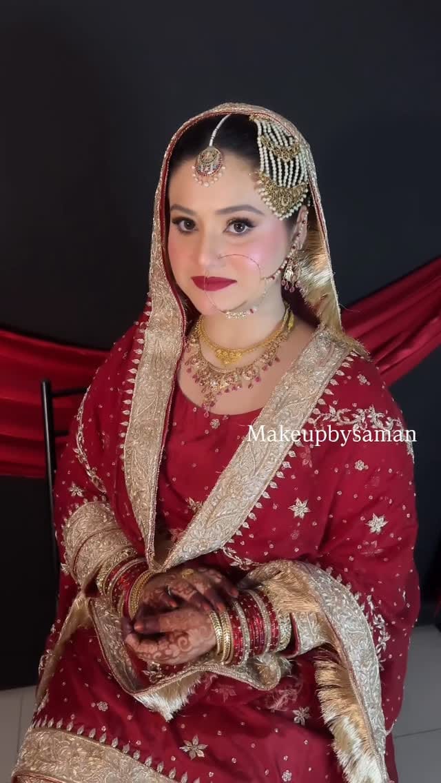 Post 3 by Saman Anwar || Lucknow Makeup Artist on Instagram (video)
