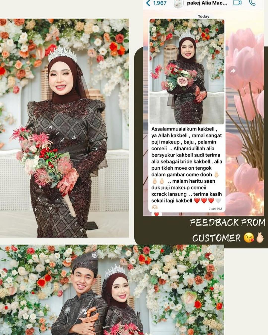 Post 10 by BELLA NORSAM BRIDAL KELANTAN on Instagram (carousel)