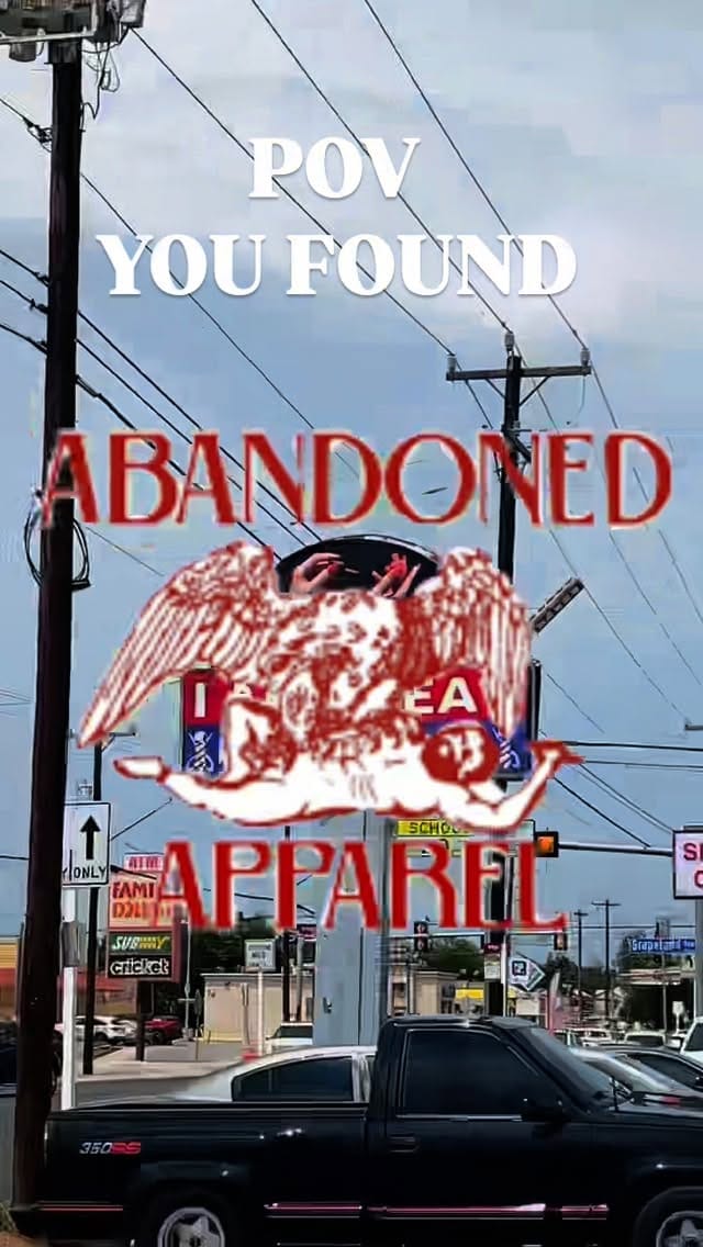 Post 10 by Abandoned Apparel on Instagram (video)