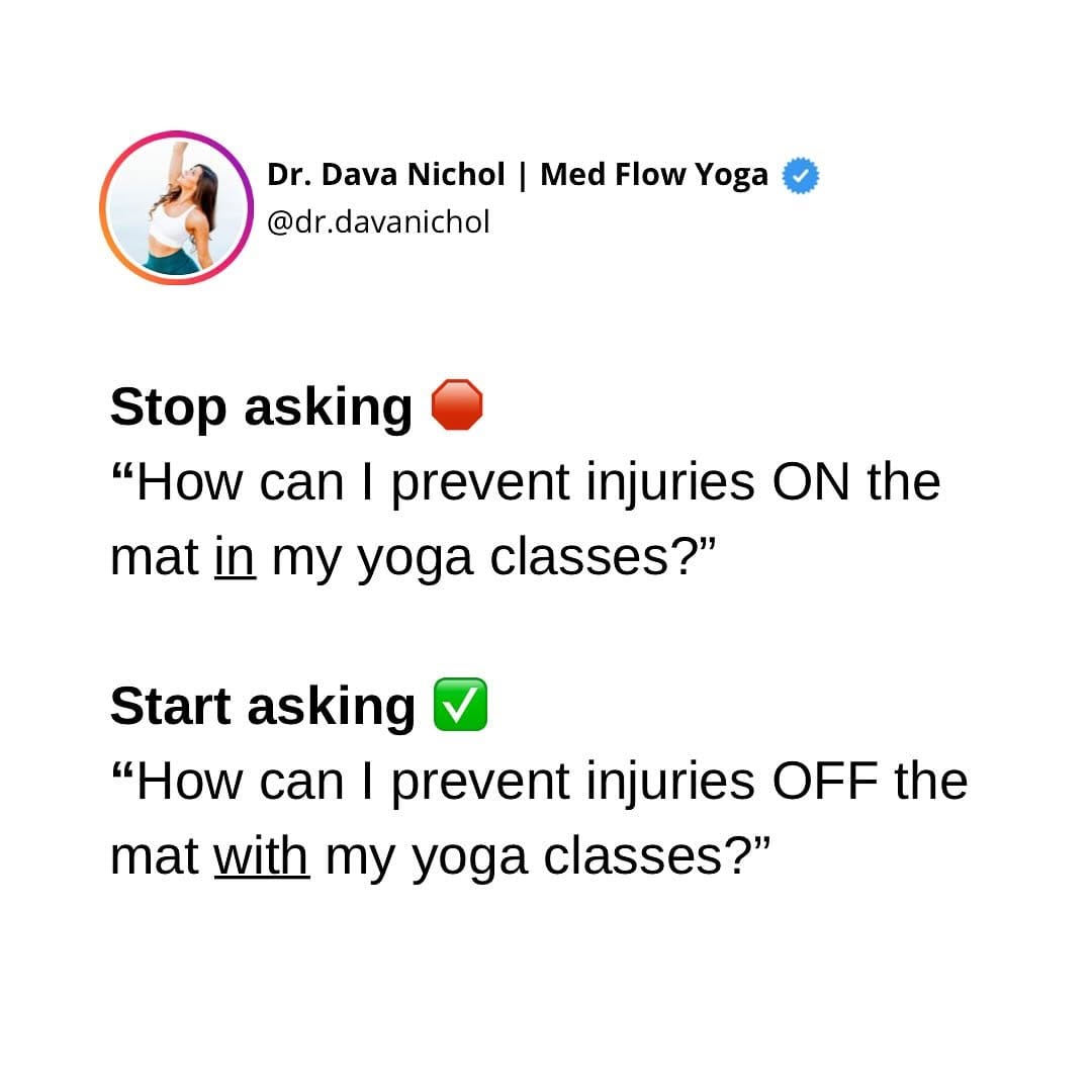 Post 9 by Dr. Dava Nichol | Med Flow Yoga on Instagram (image)
