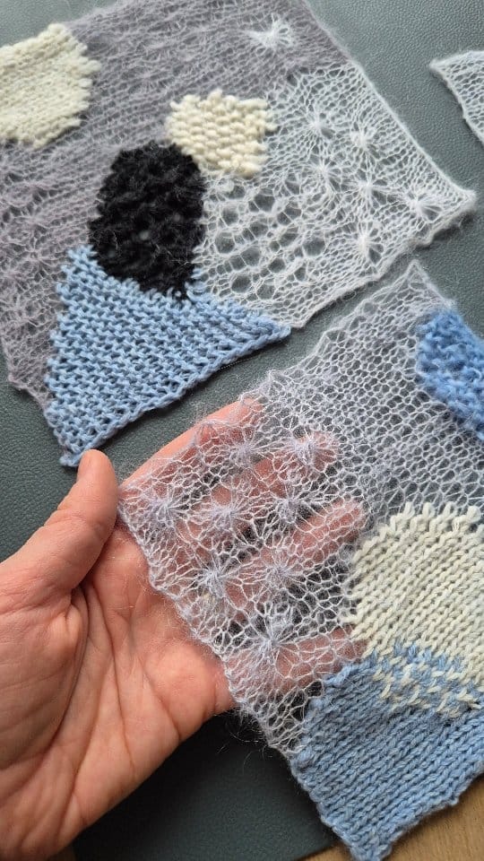 Post 2 by MEKOOME | Handknitted abstract knitwear on Instagram (video)