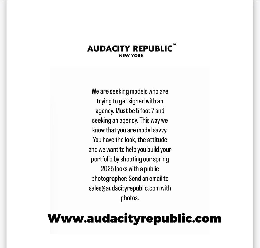 Post 2 by Audacity Republic ™️ New York on Instagram (image)