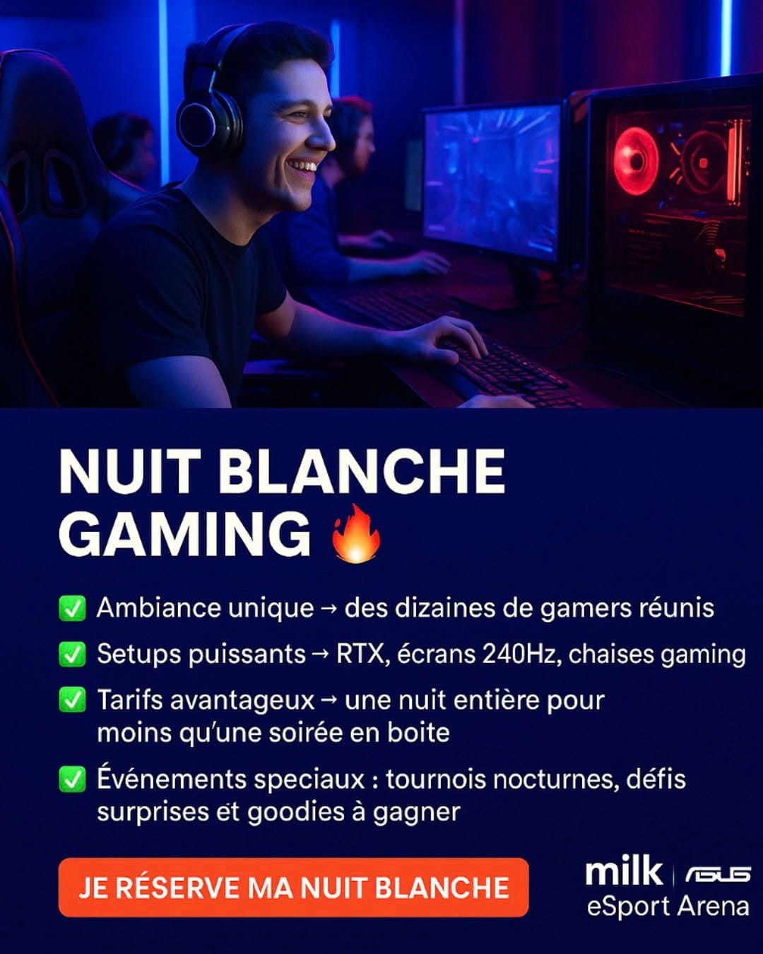 Post 3 by MILK Asus E-Sport Arena on Instagram (image)