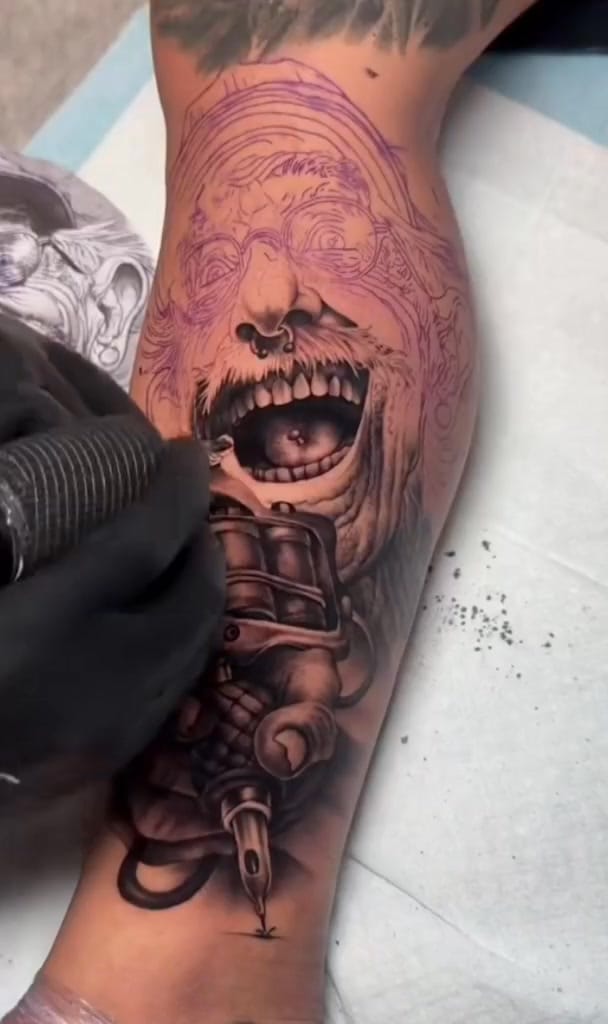 Post 3 by Artist Hamada Tattoo on Instagram (video)