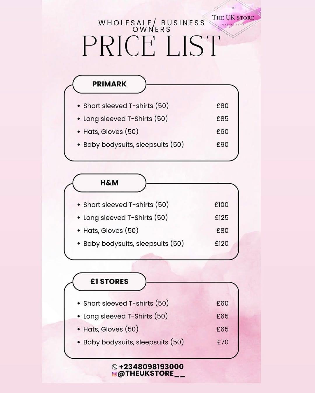 Post 4 by THE UK STORE Est 2019 || UK PERSONAL SHOPPER on Instagram (image)