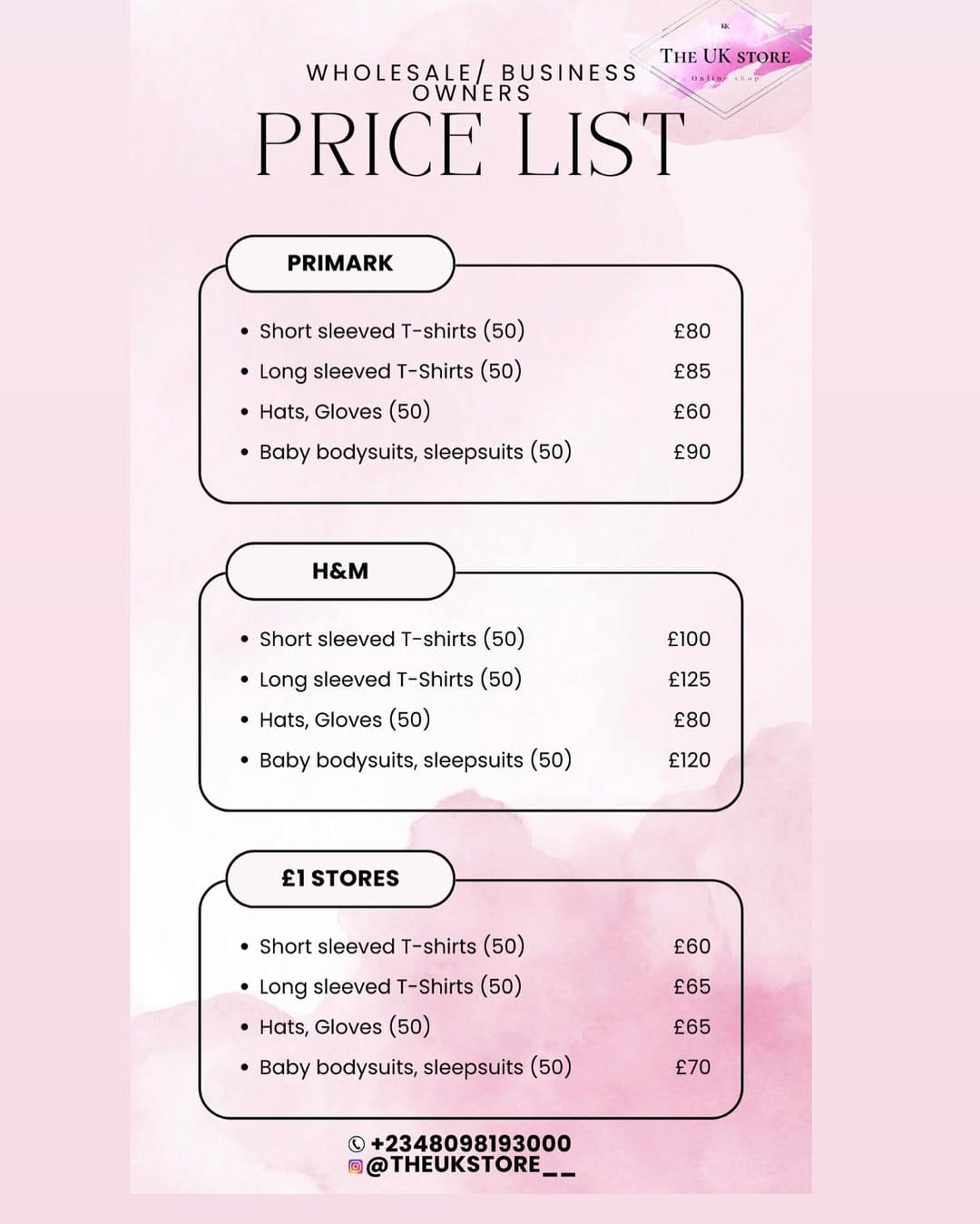 Post 6 by THE UK STORE Est 2019 || UK PERSONAL SHOPPER on Instagram (image)