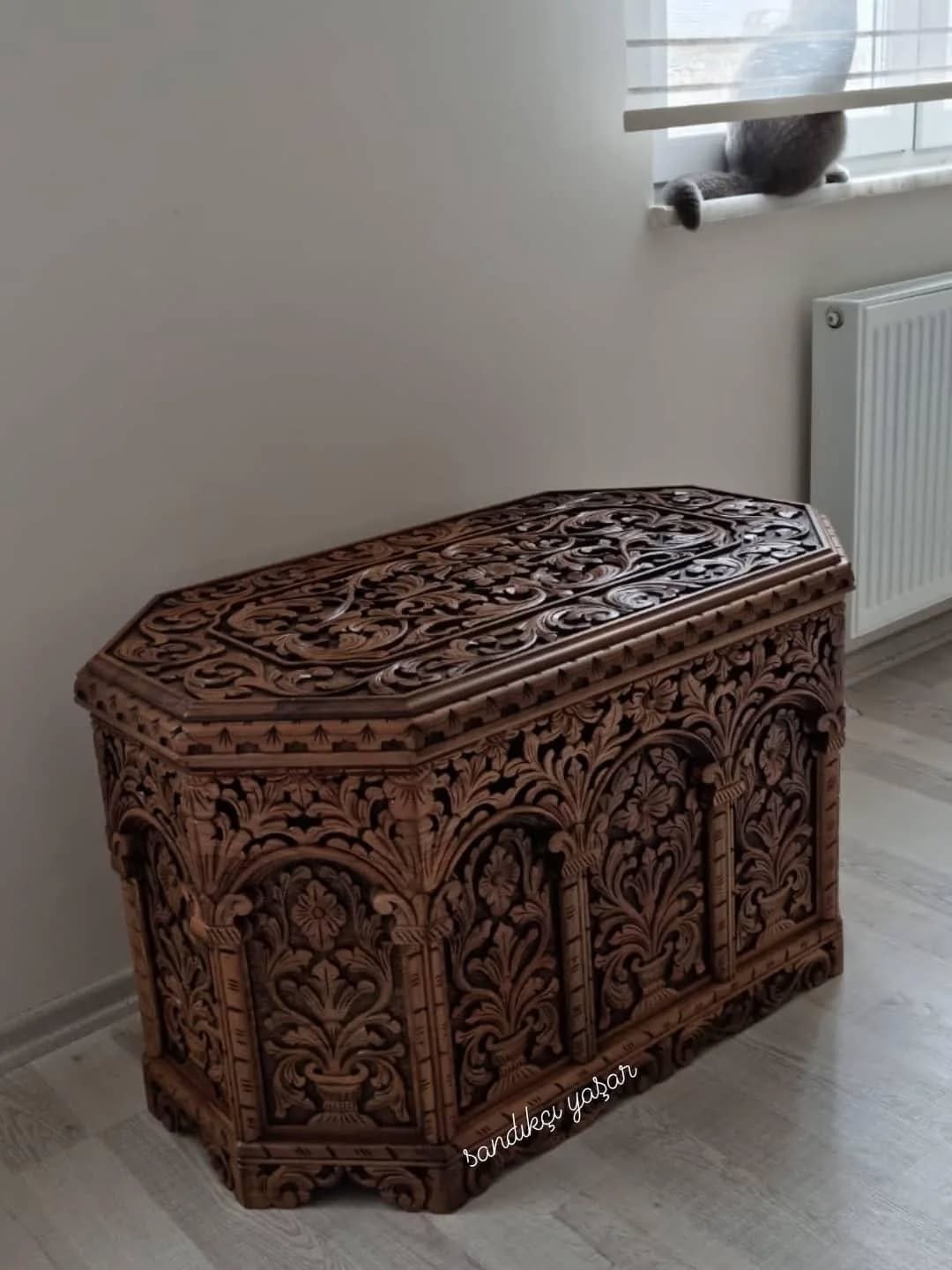 Post 2 by Sandıkçı Yaşar El Oyması Çeyiz Sandığı, Sehpa, Takı Kutuları on Instagram (image)