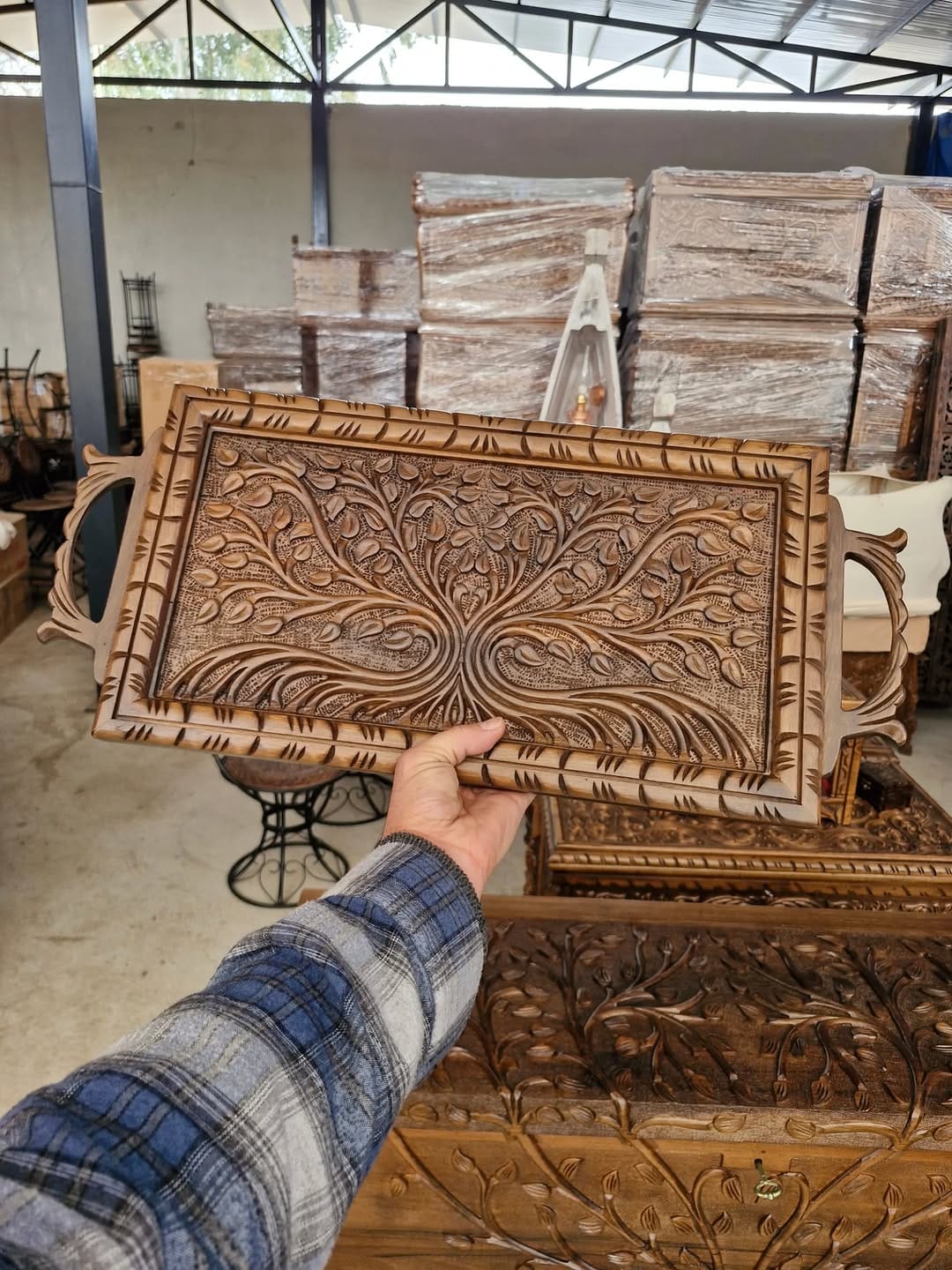 Post 9 by Sandıkçı Yaşar El Oyması Çeyiz Sandığı, Sehpa, Takı Kutuları on Instagram (image)