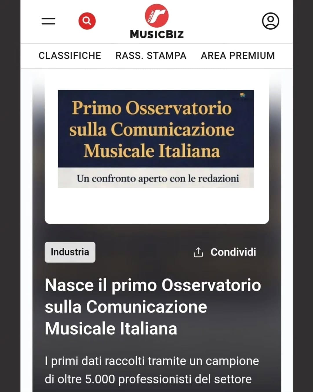 Post 2 by Music & Media Ufficio Stampa on Instagram (carousel)