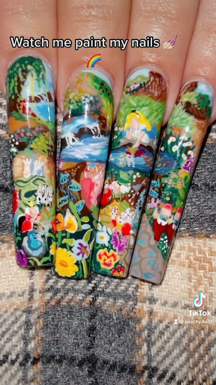 Post 10 by Gelx 🎀hand painted gel art 🎀self taught 💓 on Instagram (video)