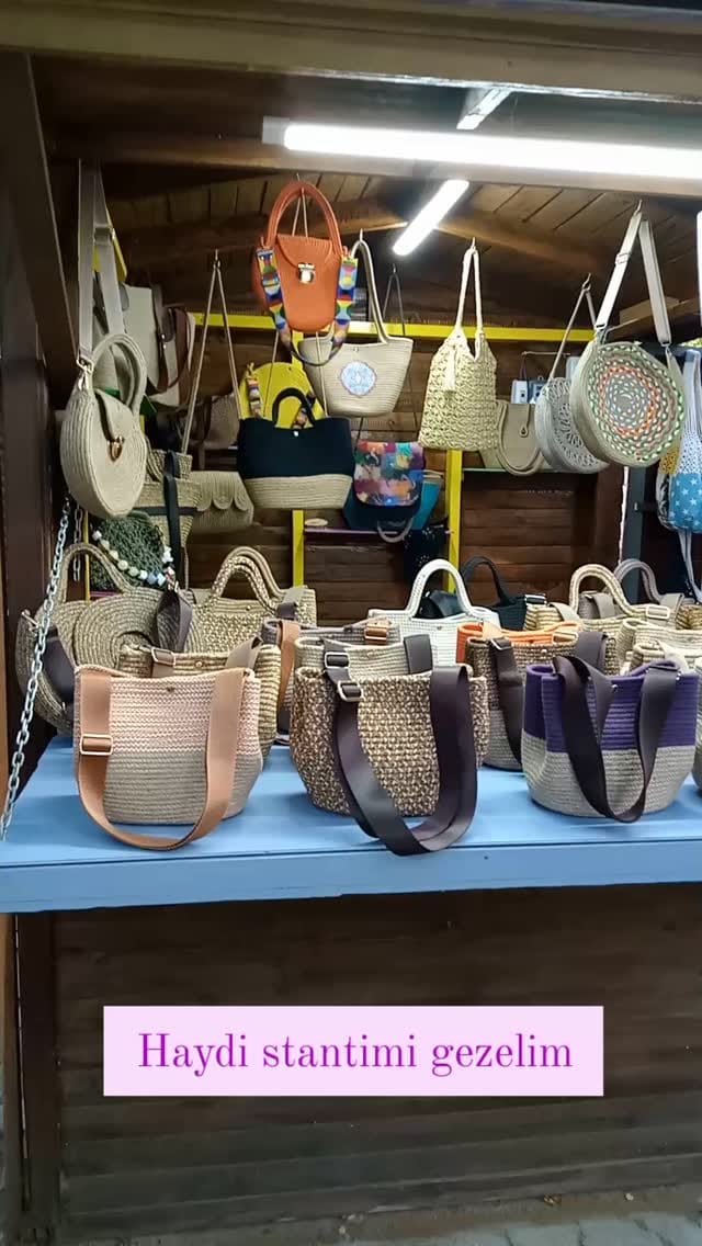 Post 1 by hasır çanta / kordon supla / sepet / ıslak keçe aksesuarlar on Instagram (video)
