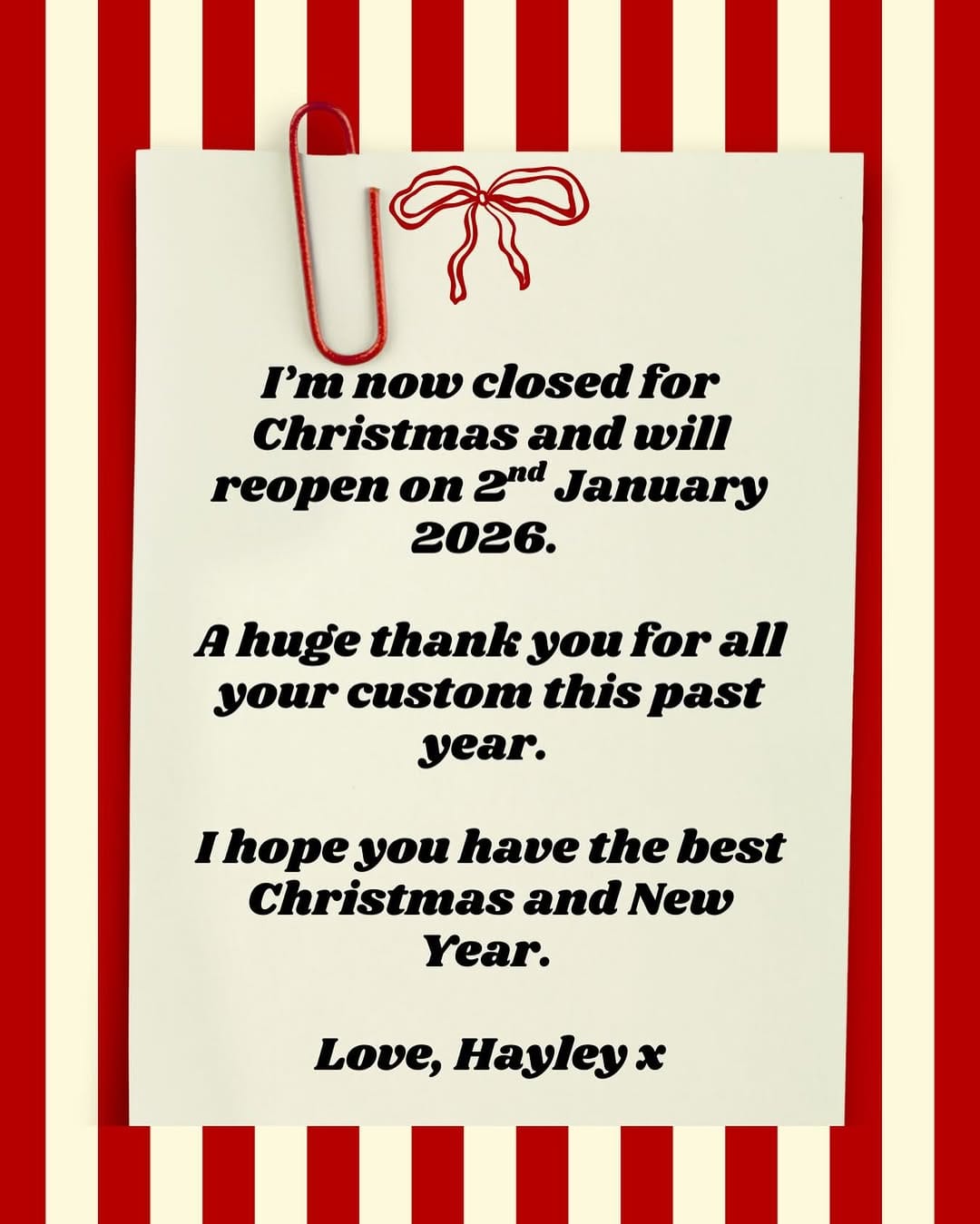 Post 5 by Hayley on Instagram (image)