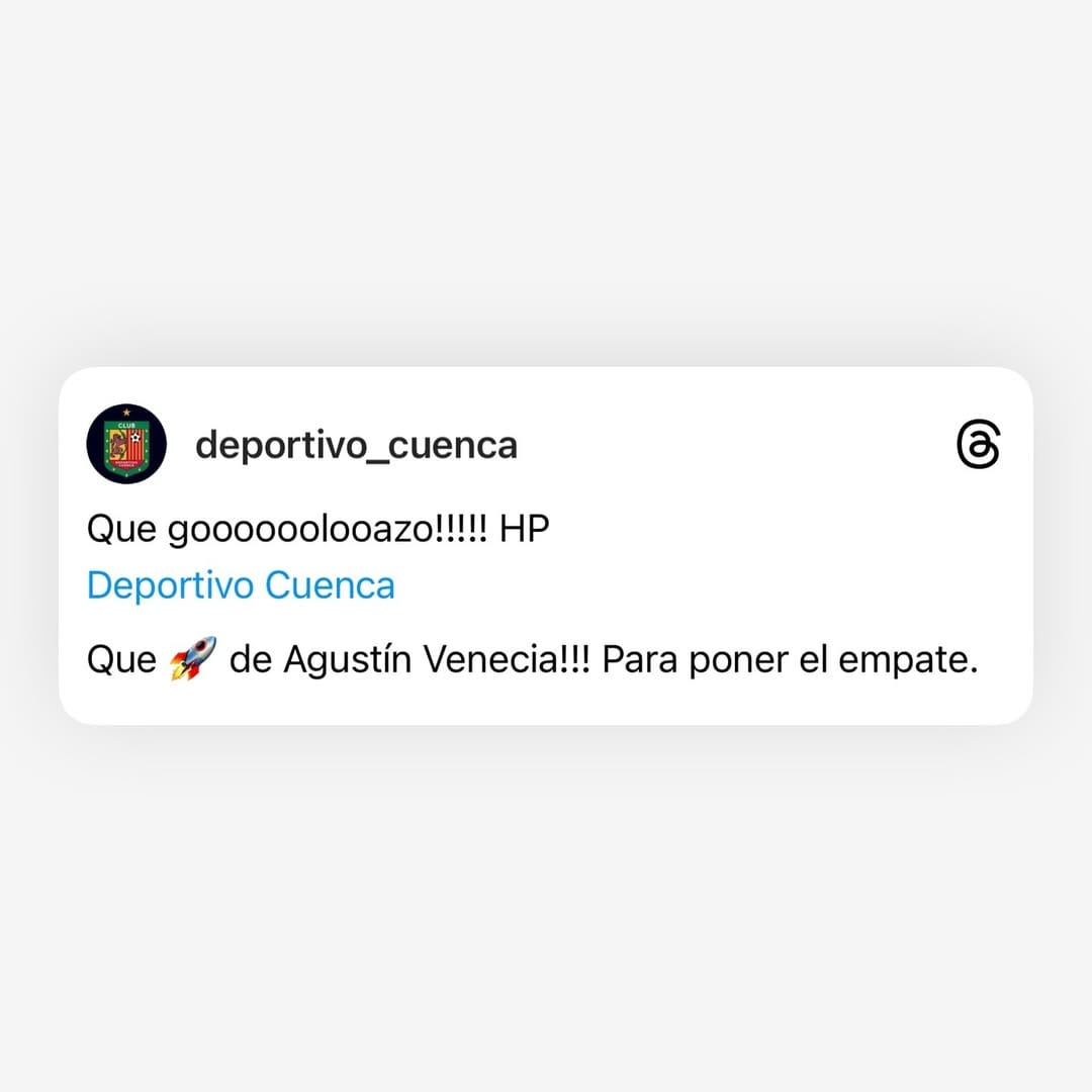 Post 7 by Deportivo Cuenca (Fan Page) on Instagram (image)