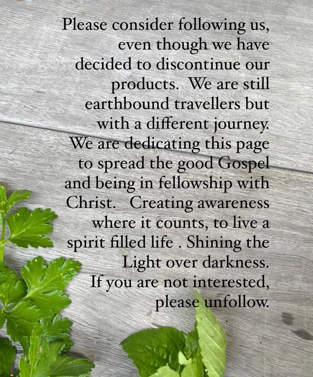 Post 1 by Earthbound Travellers in fellowship in Christ on Instagram (image)