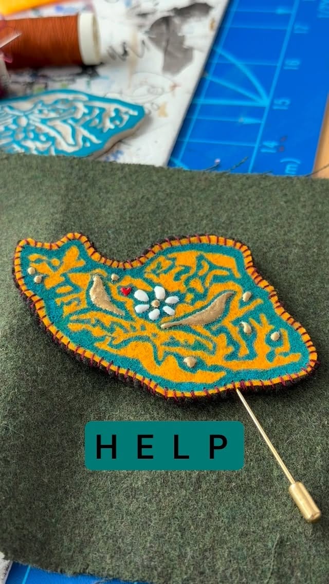 Post 1 by ☾ Mahtabdesign ✪ Lino Print on Instagram (video)