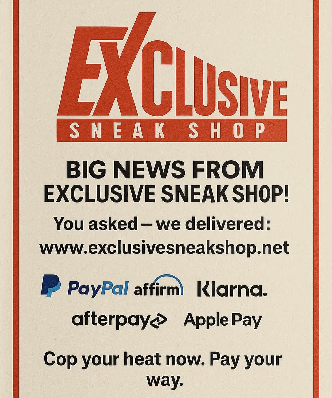 Post 10 by Exclusive Sneakers on Instagram (image)