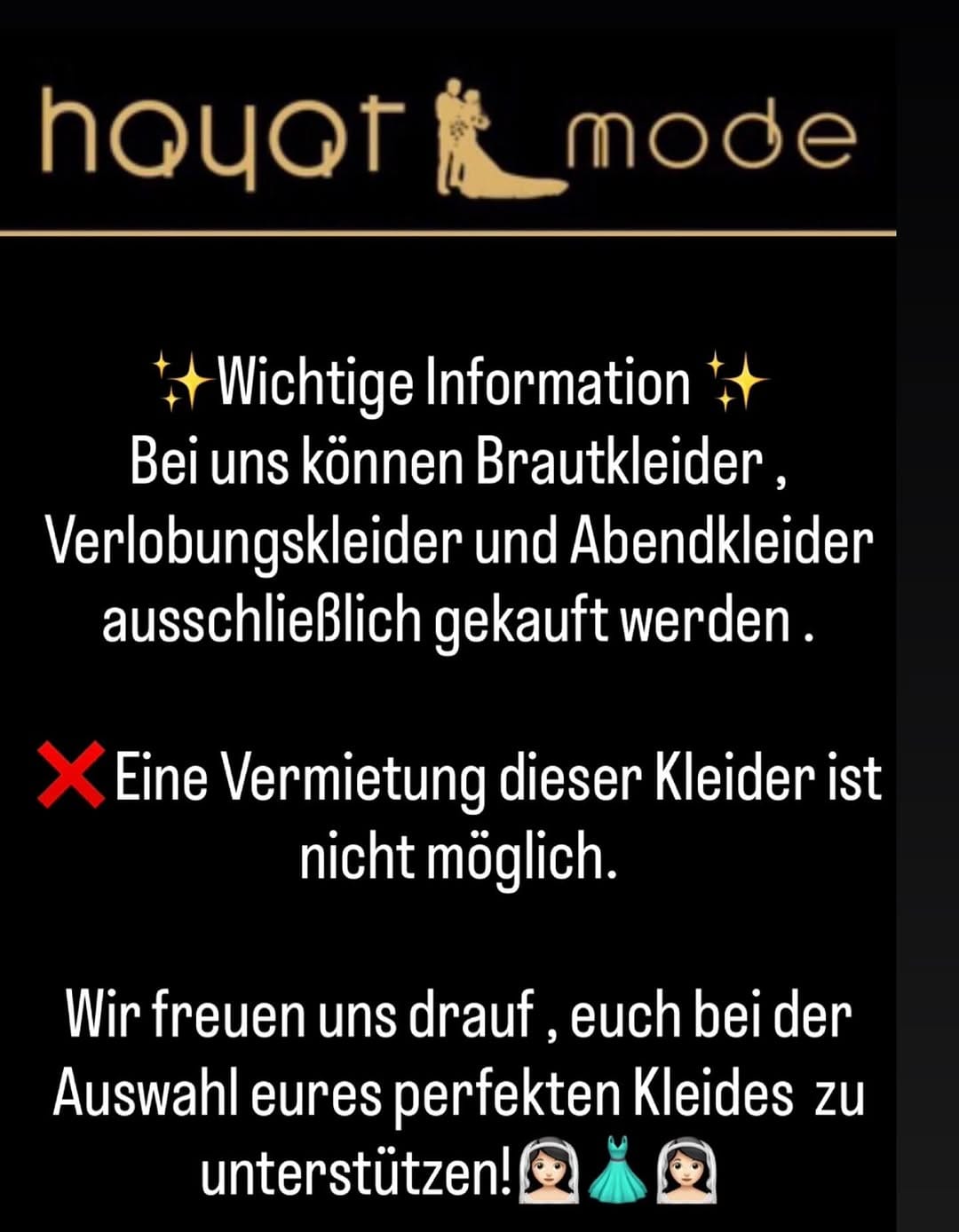 Post 8 by Hayat Mode Braut &Abendmode on Instagram (image)