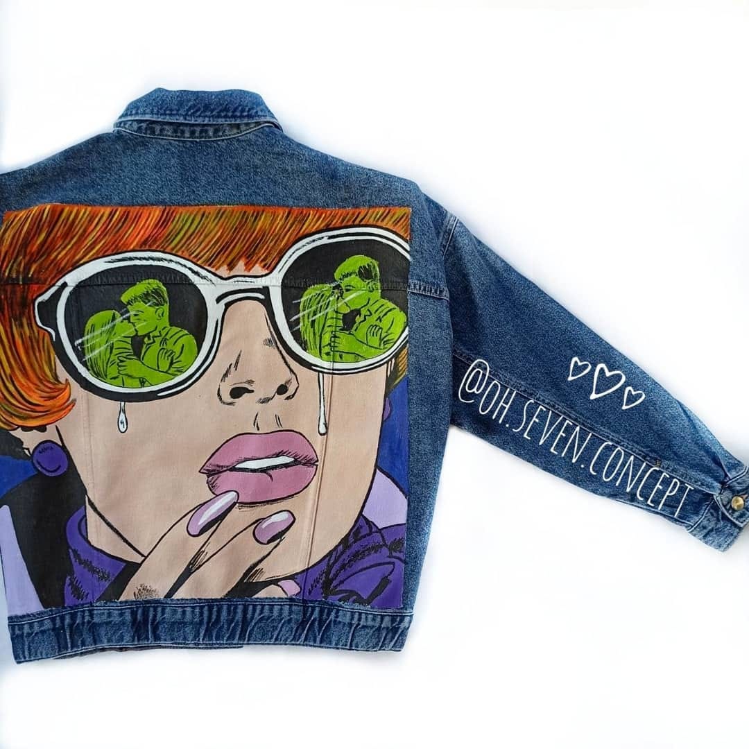 Post 9 by HANDMADE 🎨 PAINTED JACKETS on Instagram (image)