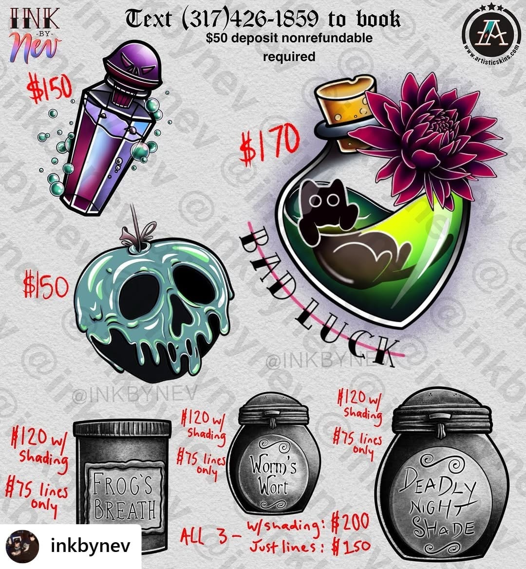 Post 10 by Artistic Skin Designs on Instagram (carousel)