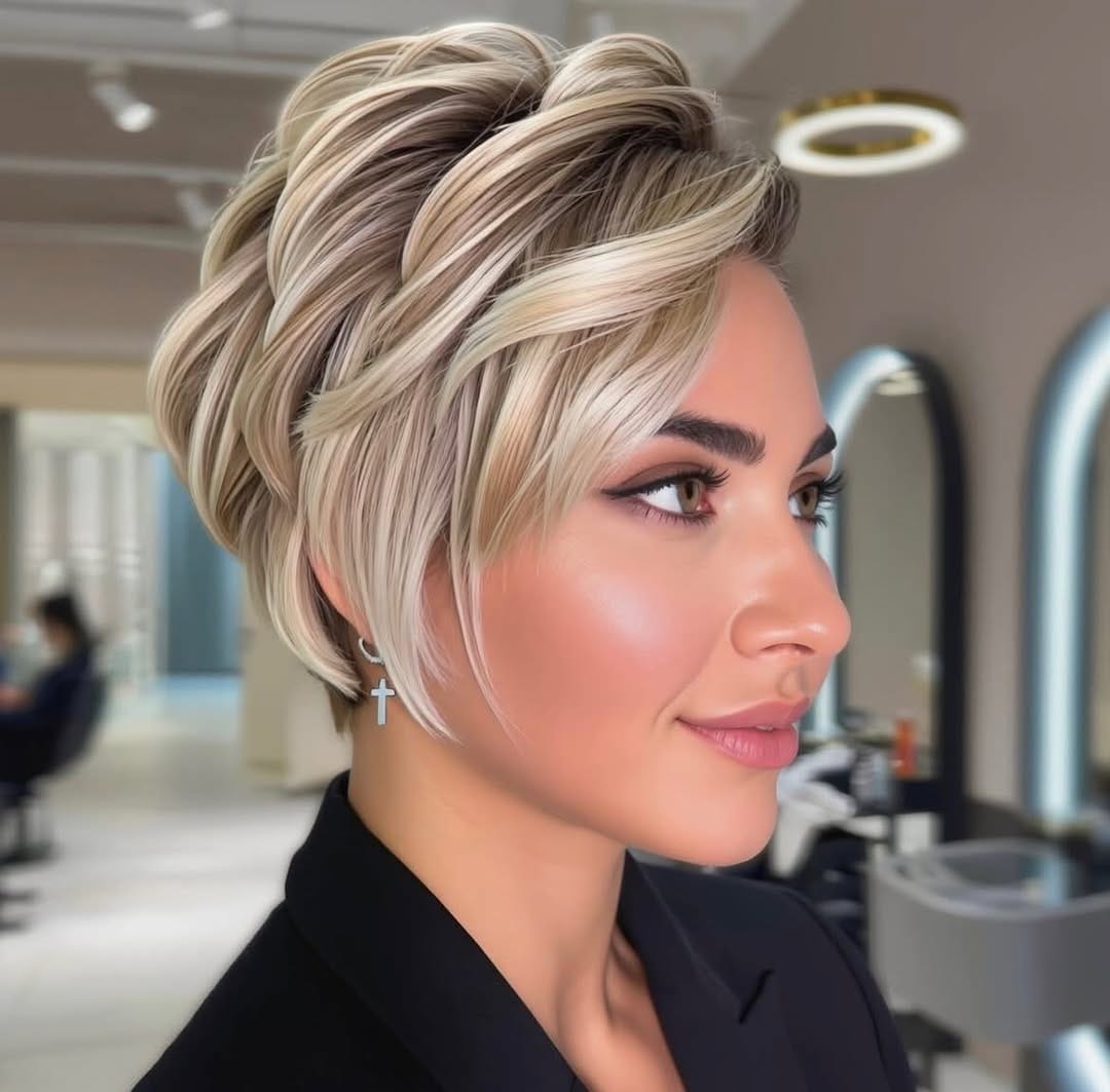 Post 1 by @short_hair_beauty_ on Instagram (image)
