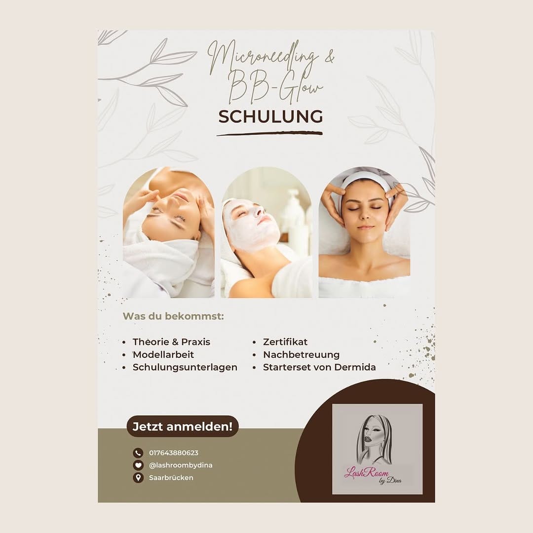 Post 3 by MEDINA OKANOVIC | WIMPERN | SCHULUNGEN | MICRONEEDLING & BB-GLOW on Instagram (image)