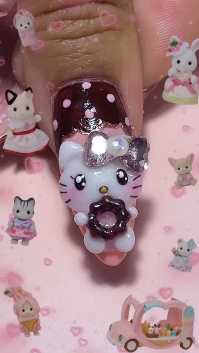 Post 7 by Queen Of Kawaii Nails on Instagram (video)