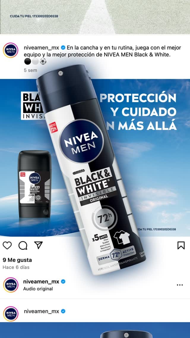 Post 7 by NIVEA MEN México on Instagram (video)