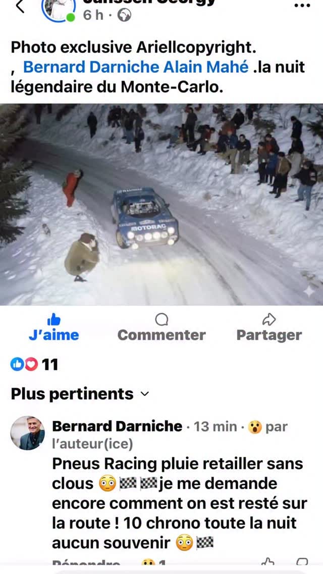 Post 2 by Bernard Darniche on Instagram (video)