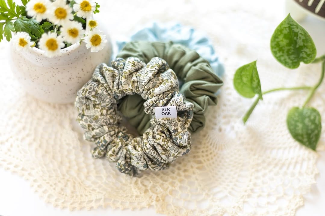 Post 3 by blackOAK • Handmade Scrunchies on Instagram (carousel)